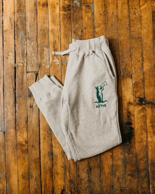 Friendly Pines Bear Flocked Sweatpant