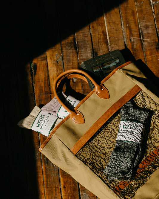 RECYCLED FISHING NET COTTON CANVAS TOTE