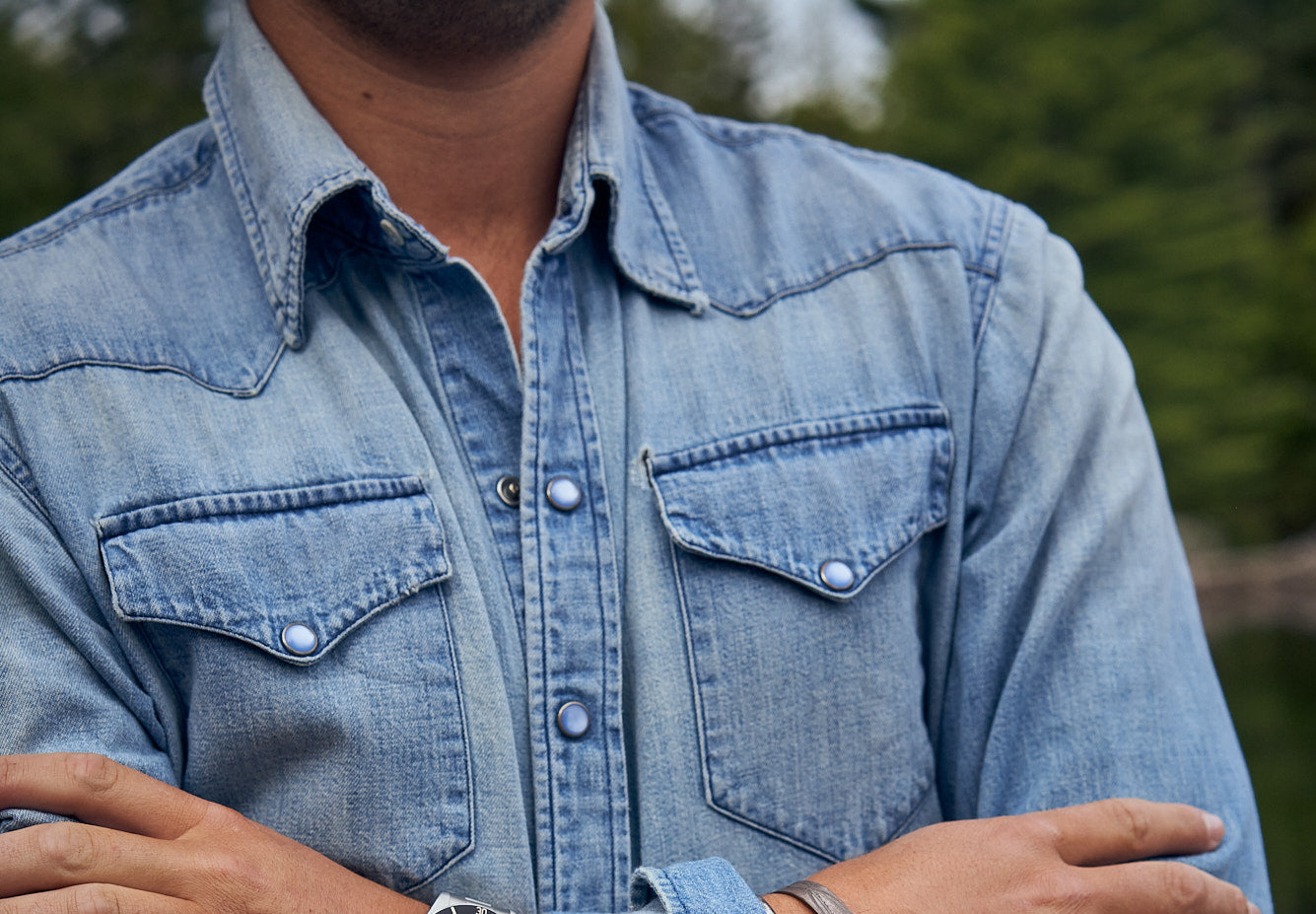 Denim Pearlsnap Shirts