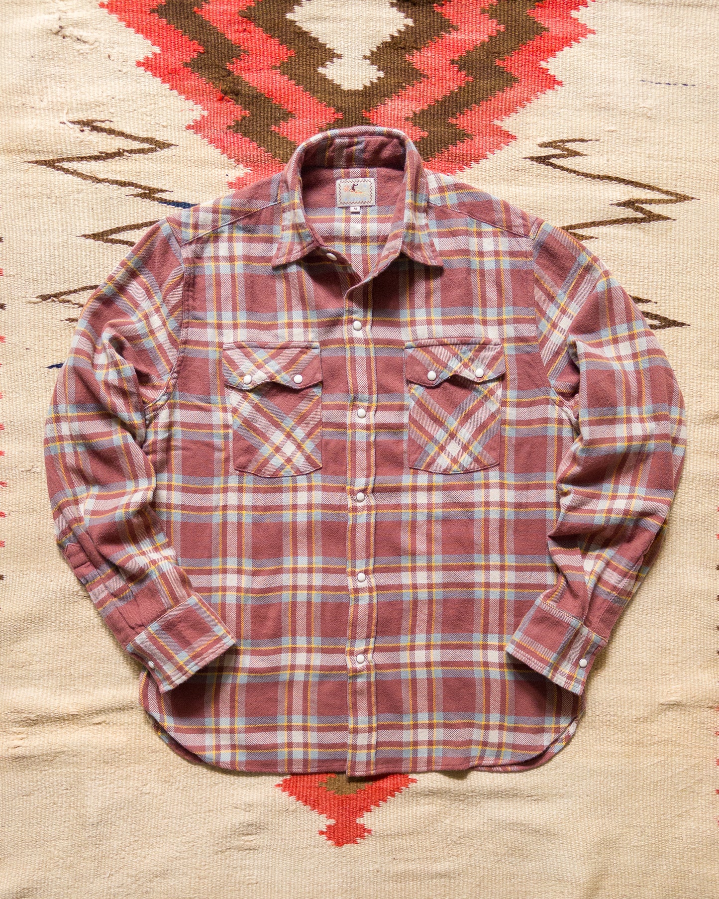Washed Flannel Pearlsnap Shirt - Autumn Rust