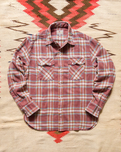 Washed Flannel Pearlsnap Shirt - Autumn Rust