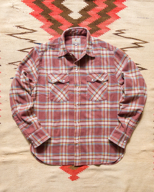 Washed Flannel Pearlsnap Shirt - Autumn Rust