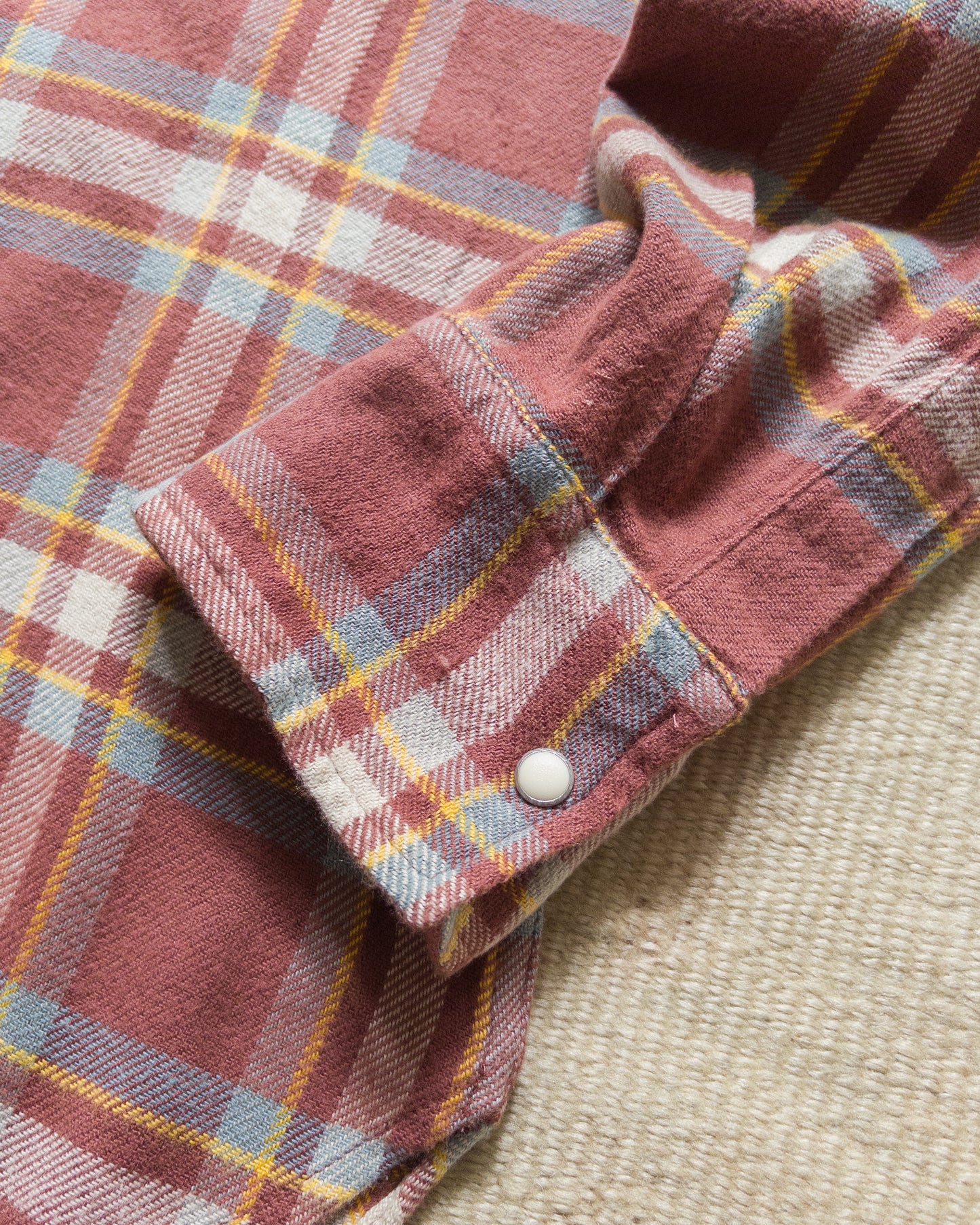 Washed Flannel Pearlsnap Shirt - Autumn Rust