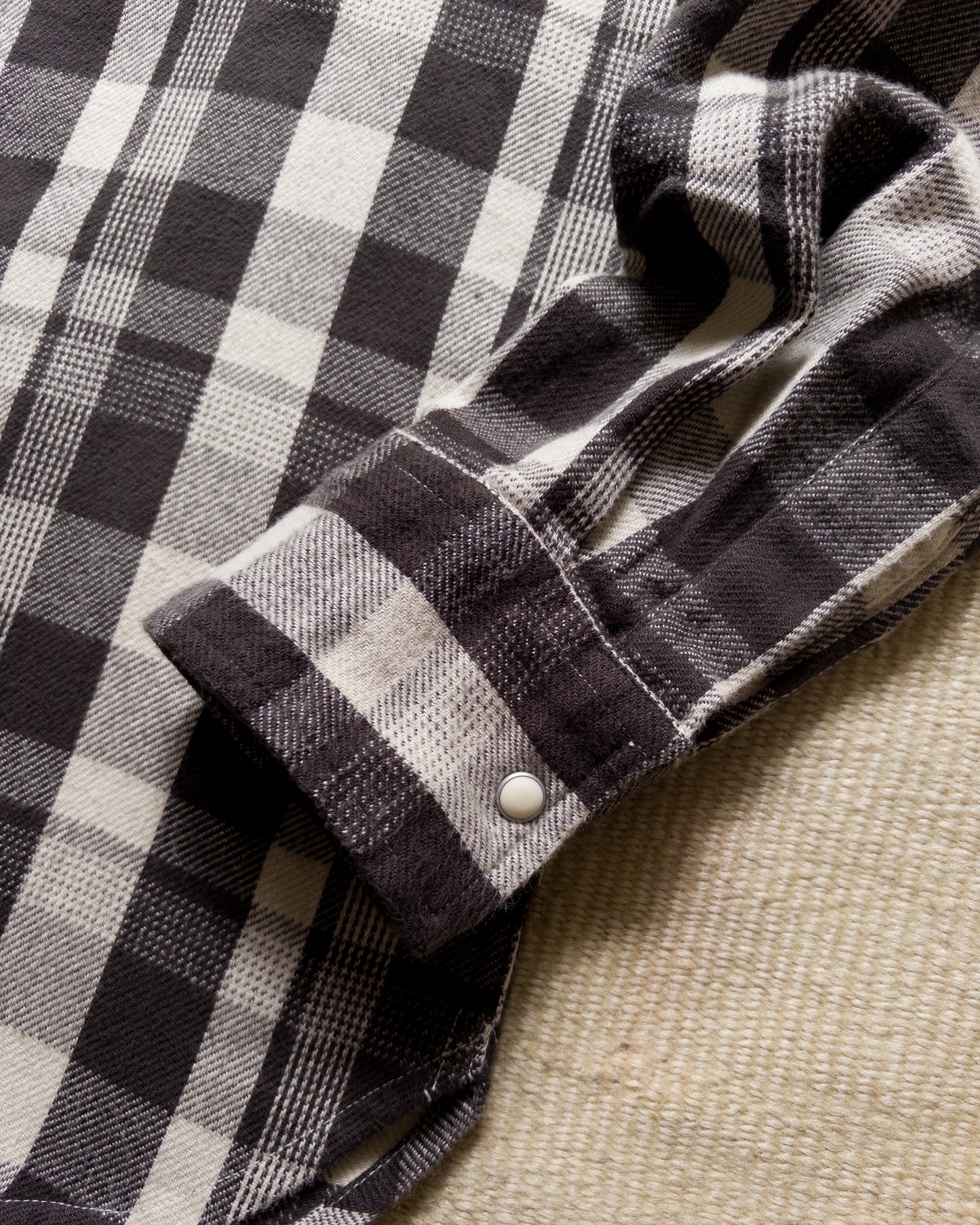 Washed Flannel Pearlsnap Shirt - Night Pitch