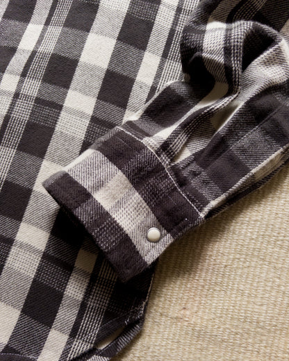 Washed Flannel Pearlsnap Shirt - Night Pitch