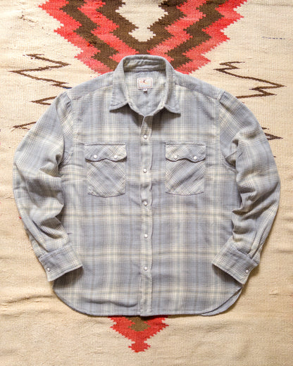 Washed Flannel Pearlsnap Shirt - Late Frost