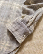 Washed Flannel Pearlsnap Shirt - Late Frost