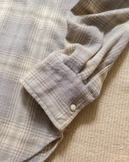 Washed Flannel Pearlsnap Shirt - Late Frost