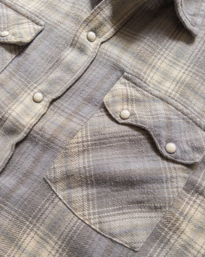 Washed Flannel Pearlsnap Shirt - Late Frost