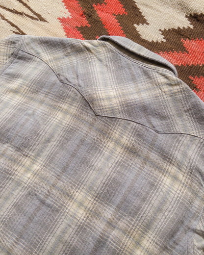 Washed Flannel Pearlsnap Shirt - Late Frost