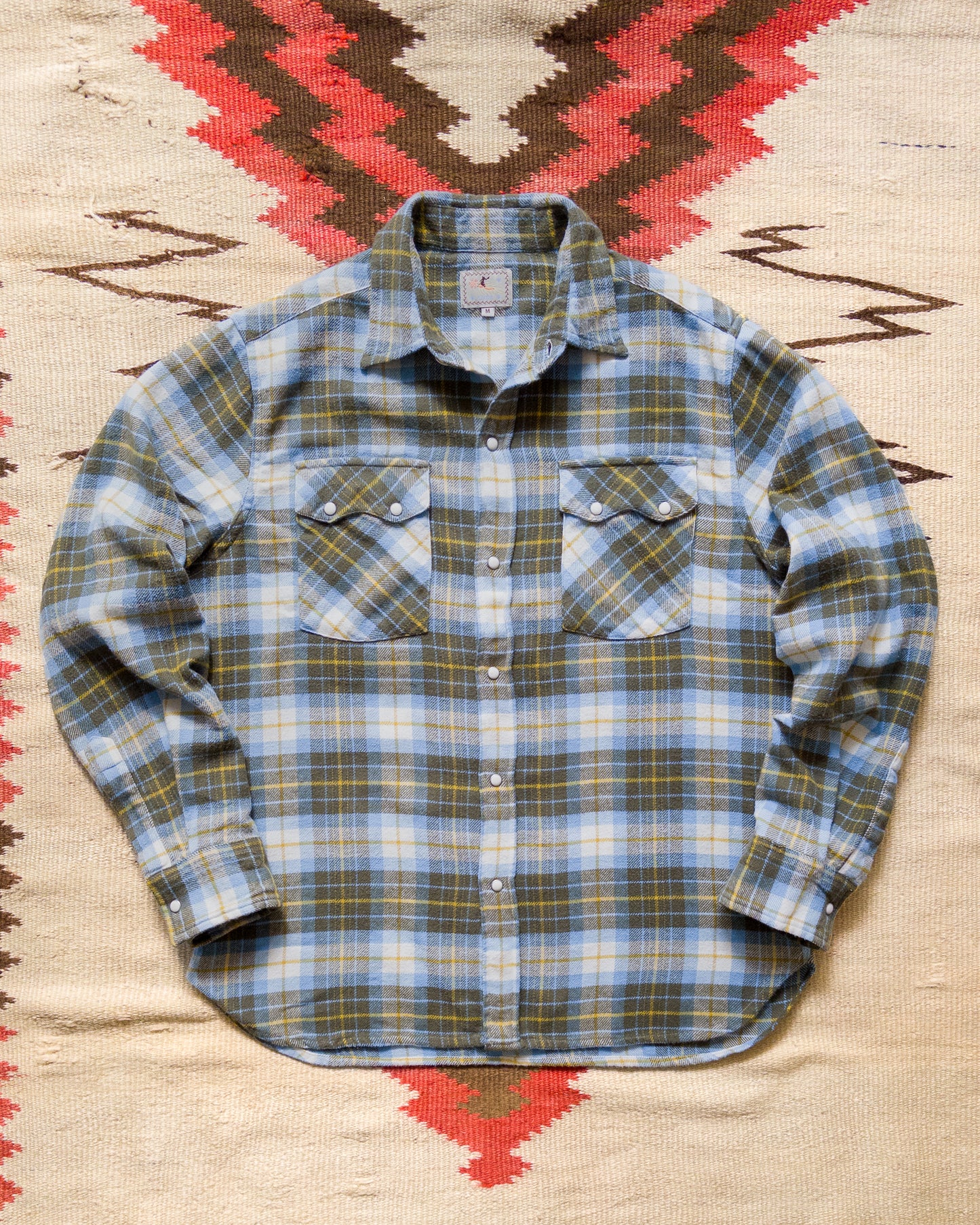 Washed Flannel Pearlsnap Shirt - Gold Ravine