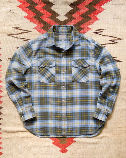 Washed Flannel Pearlsnap Shirt - Gold Ravine