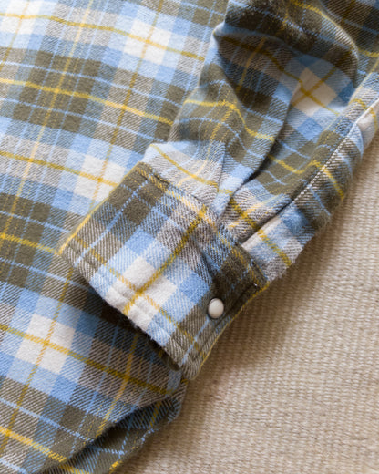 Washed Flannel Pearlsnap Shirt - Gold Ravine