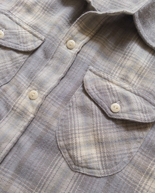 Washed Flannel Workshirt - Late Frost
