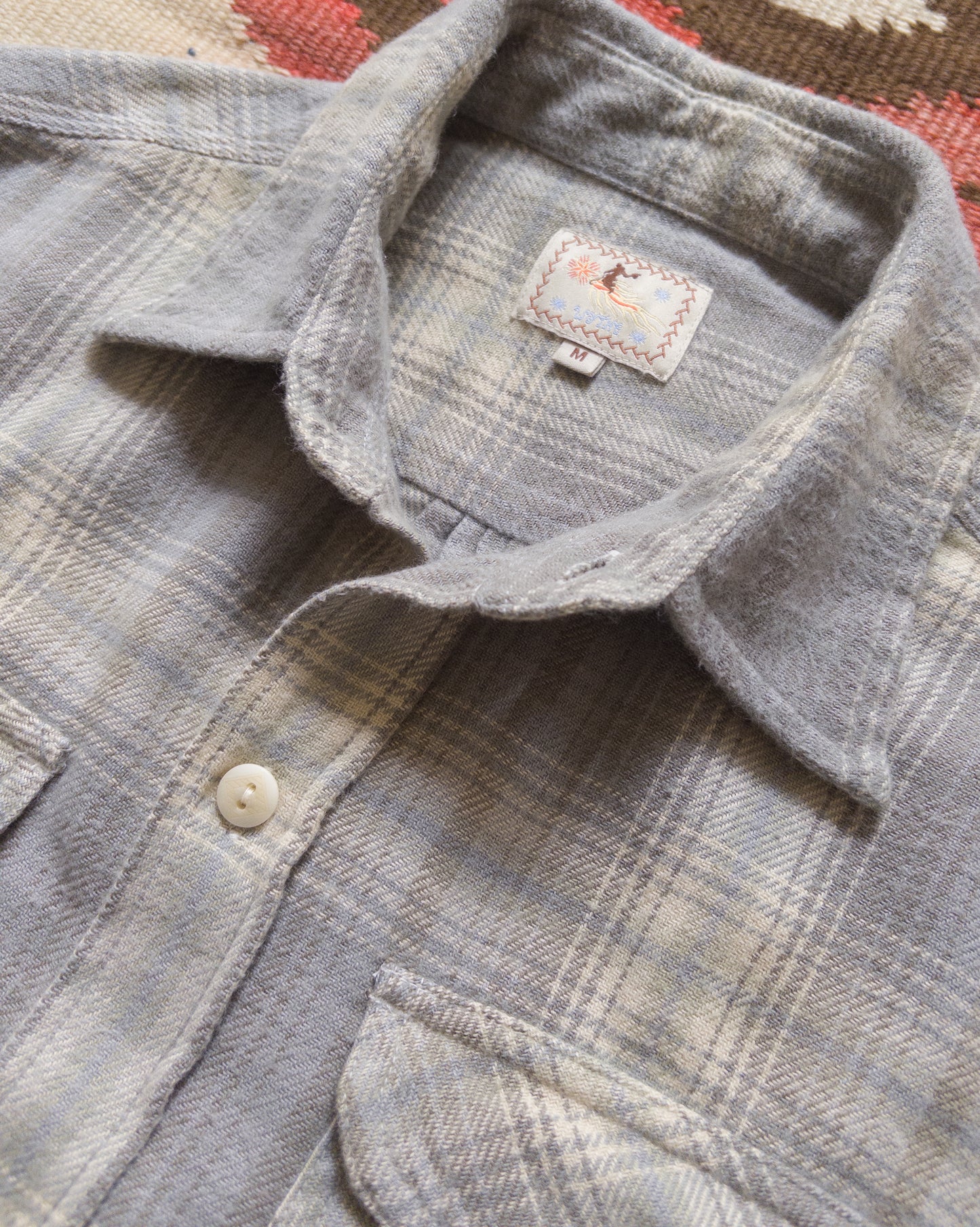 Washed Flannel Workshirt - Late Frost