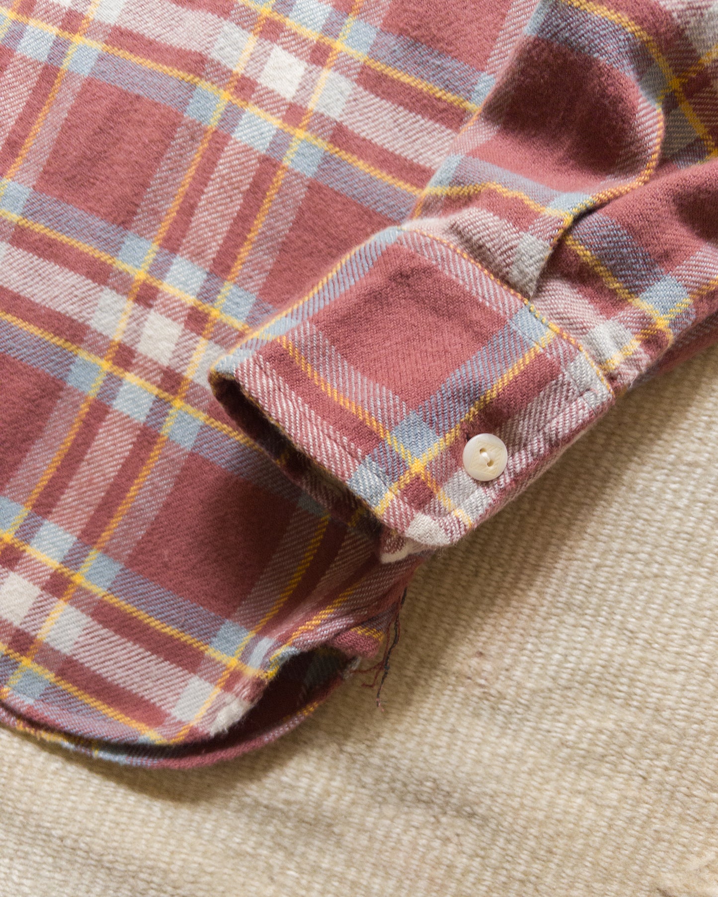 Washed Flannel Workshirt - Autumn Rust