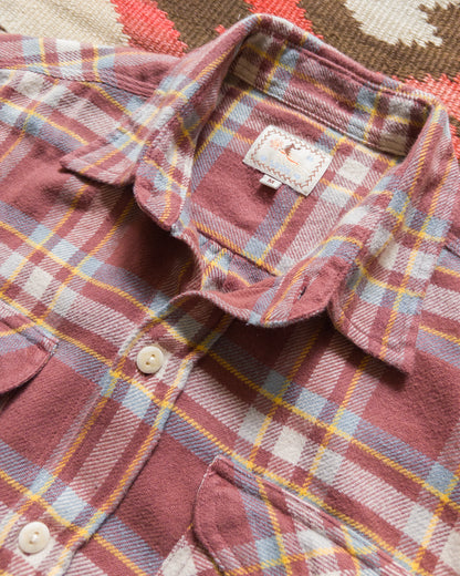 Washed Flannel Workshirt - Autumn Rust