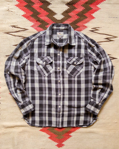 Washed Flannel Workshirt - Night Pitch