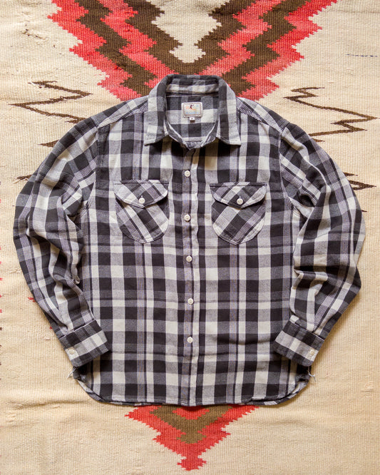 Washed Flannel Workshirt - Night Pitch