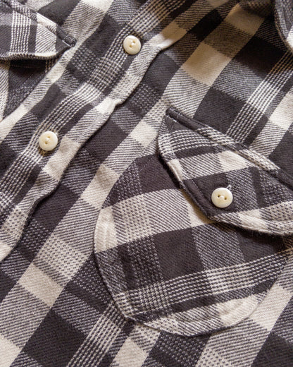 Washed Flannel Workshirt - Night Pitch