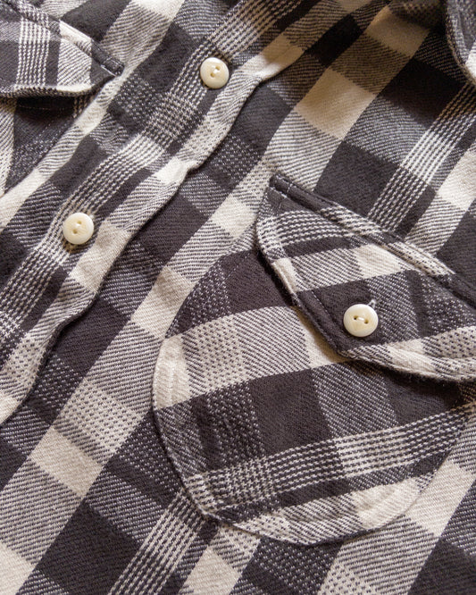 Washed Flannel Workshirt - Night Pitch