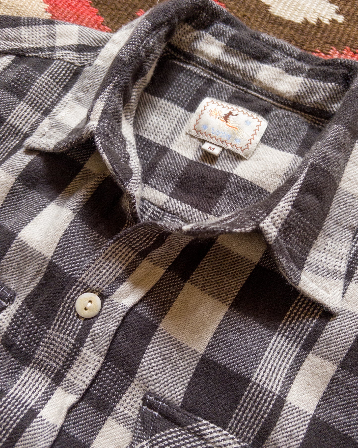 Washed Flannel Workshirt - Night Pitch