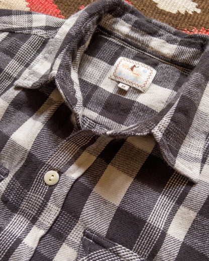Washed Flannel Workshirt - Night Pitch