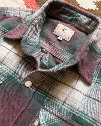 Washed Flannel Workshirt - Grizzly Shadow Plaid