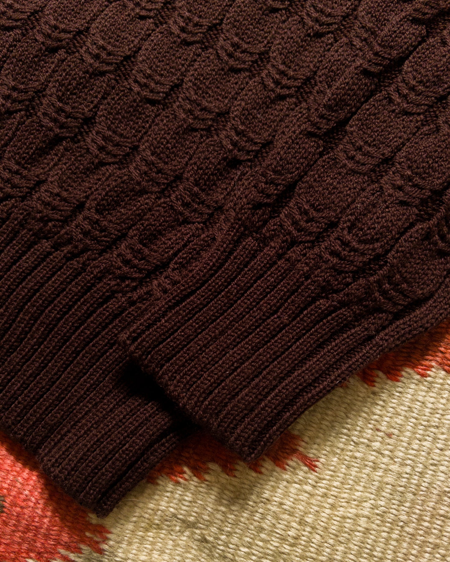 Highland Cableknit Sweater - Brown