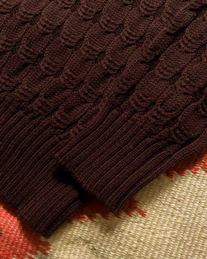Highland Cableknit Sweater - Brown