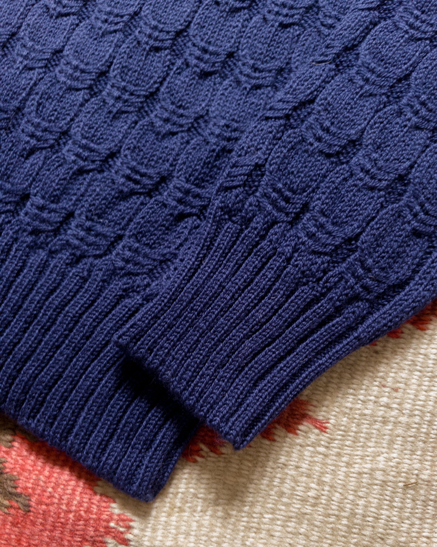 Highland Cableknit Sweater - Navy