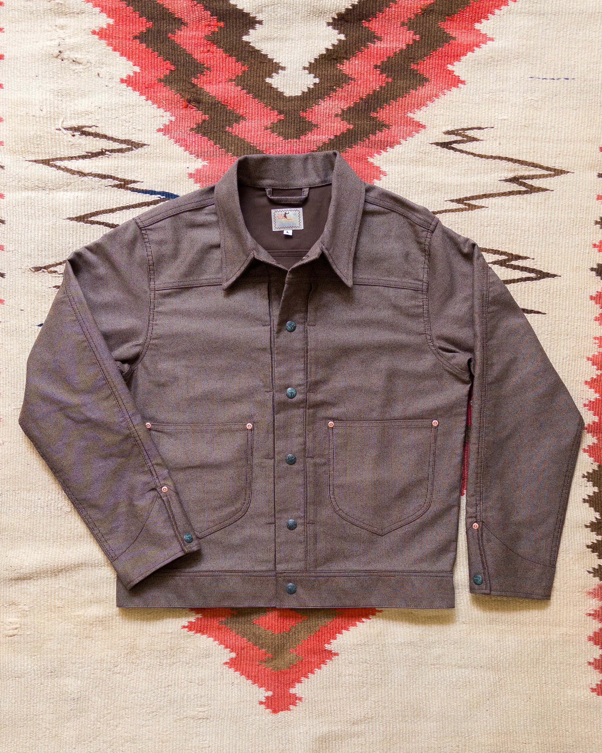Japanese Wabash Stripe Moleskin Ranch Jacket - Espresso Brown – Wythe Japanese Wabash Stripe Moleskin Ranch Jacket - Espresso Brown – Wythe