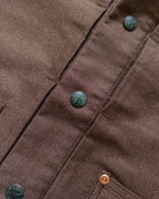Japanese Wabash Stripe Moleskin Ranch Jacket - Espresso Brown