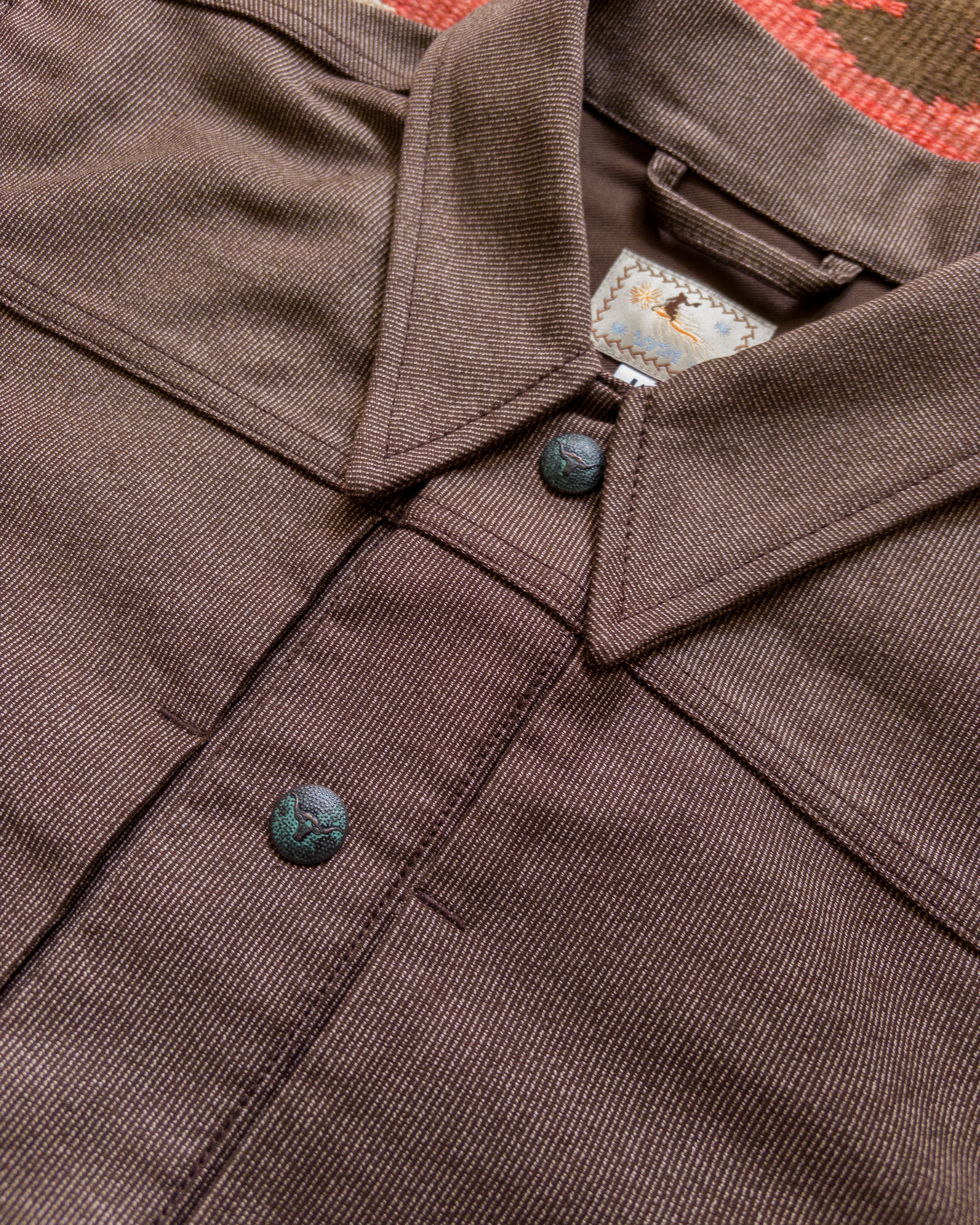 Japanese Wabash Stripe Moleskin Ranch Jacket - Espresso Brown – Wythe