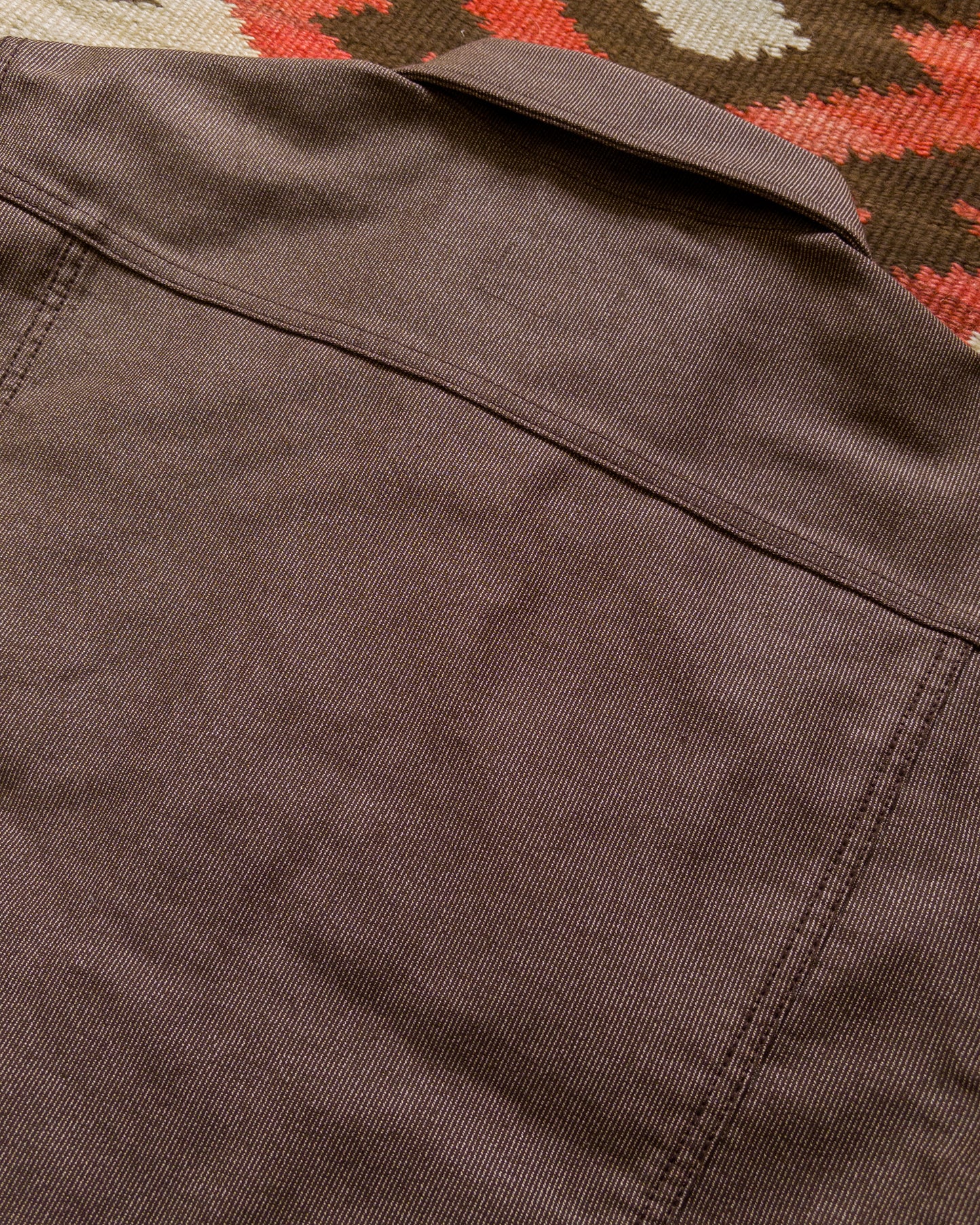 Japanese Wabash Stripe Moleskin Ranch Jacket - Espresso Brown