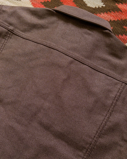 Japanese Wabash Stripe Moleskin Ranch Jacket - Espresso Brown