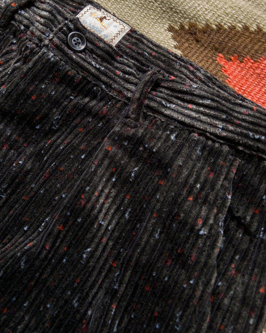 Donegal Corduroy Pleated Chino - Night Sky