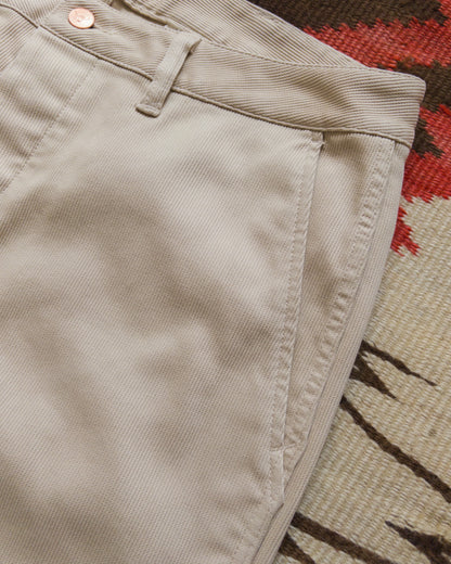 Bedford Cord Flat Front Chinos - Off White