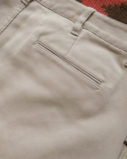 Bedford Cord Flat Front Chinos - Off White