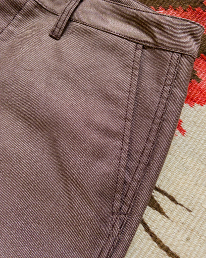 Japanese Wabash Stripe Moleskin Chinos - Espresso Brown