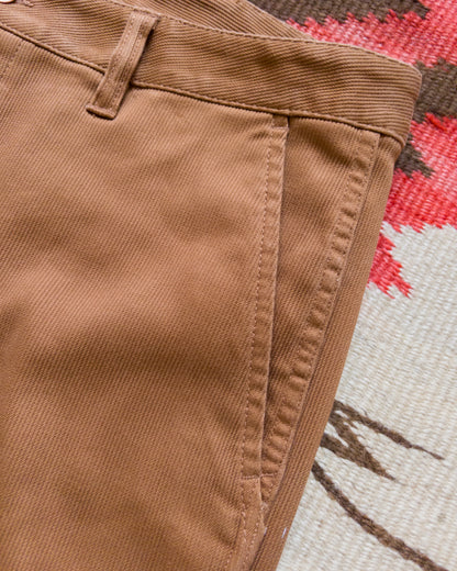 Bedford Cord Flat Front Chinos - Bay Brown
