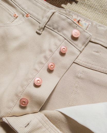 Bedford Cord Five Pocket Pants - Off White