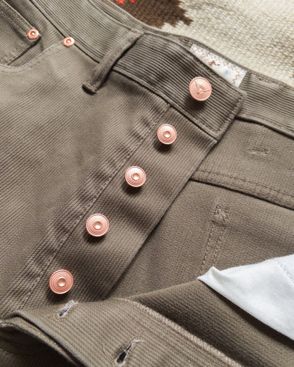 Bedford Cord Five Pocket Pants - Faded Olive