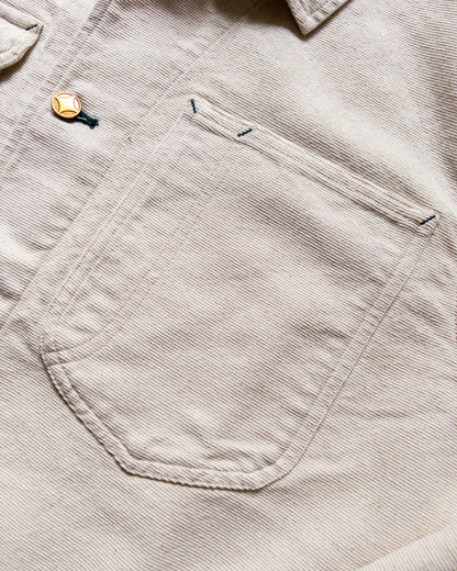 Heavyweight Pinpoint Canvas Barn Jacket - Unbleached