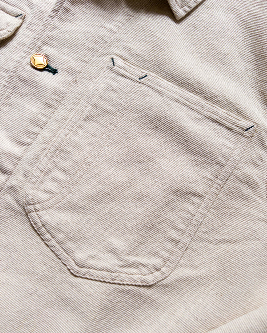 Heavyweight Pinpoint Canvas Barn Jacket - Unbleached