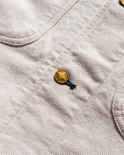 Heavyweight Pinpoint Canvas Barn Jacket - Unbleached