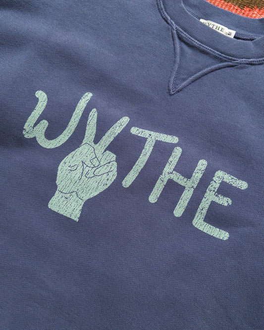 Peace Crewneck Sweatshirt - Faded Navy