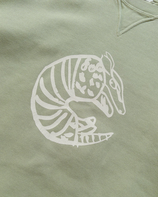 Armadillo Crewneck Sweatshirt - Faded Olive