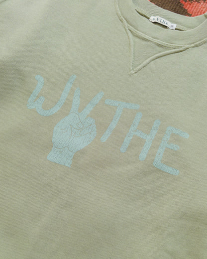 Peace Crewneck Sweatshirt - Faded Olive