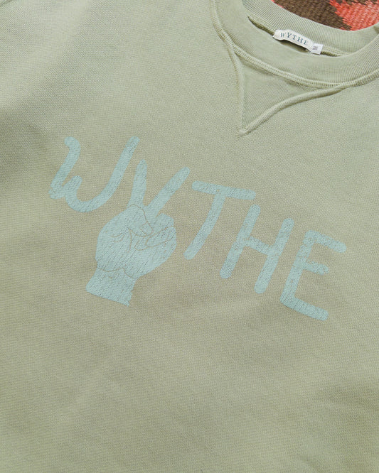 Peace Crewneck Sweatshirt - Faded Olive